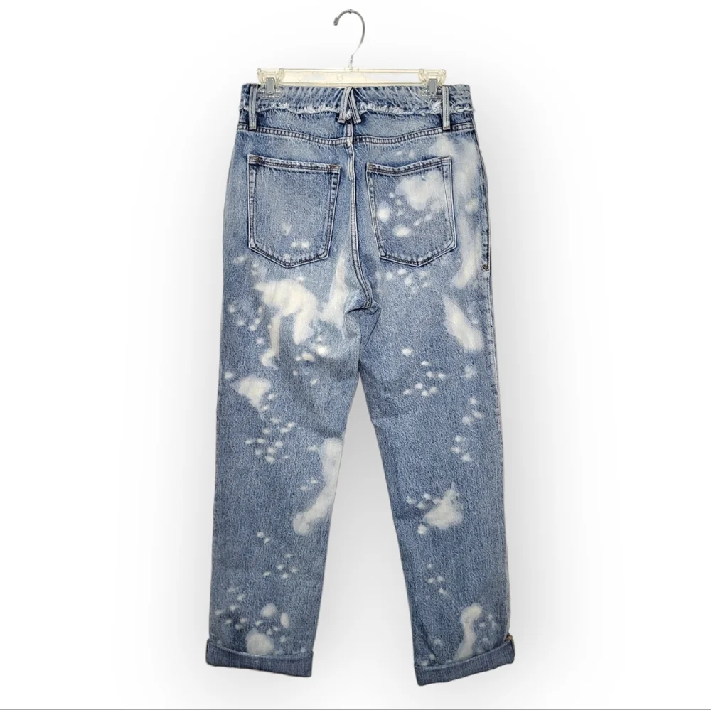 GOOD AMERICAN Good Vintage Released Waistband Jeans Bleach Blue 6